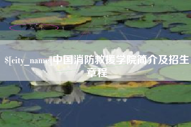郴州中国消防救援学院简介及招生章程