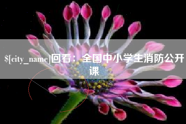 郴州回看：全国中小学生消防公开课