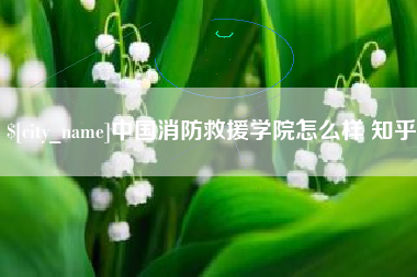 郴州中国消防救援学院怎么样 知乎