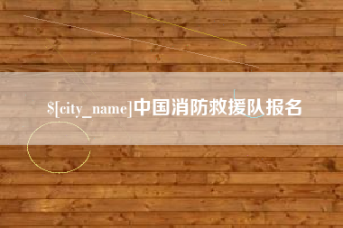 郴州中国消防救援队报名