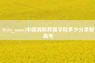 郴州中国消防救援学院多少分录取高考