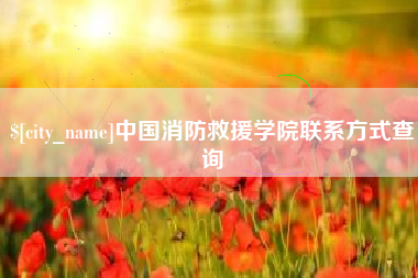 郴州中国消防救援学院联系方式查询