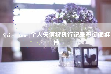 郴州个人失信被执行记录查询阚继伟