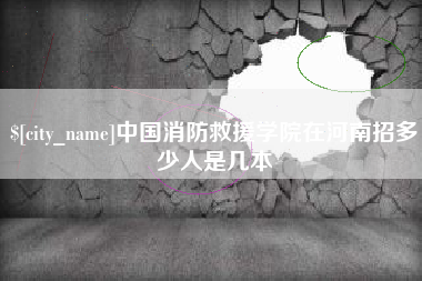 郴州中国消防救援学院在河南招多少人是几本