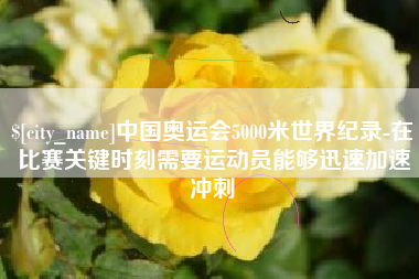 郴州中国奥运会5000米世界纪录-在比赛关键时刻需要运动员能够迅速加速冲刺