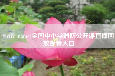 郴州全国中小学消防公开课直播回放观看入口