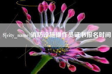 郴州消防设施操作员证书报名时间