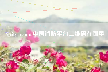 郴州中国消防平台二维码在哪里
