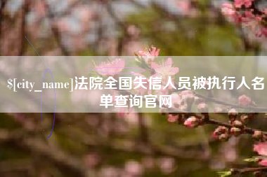 郴州法院全国失信人员被执行人名单查询官网
