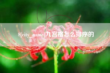 郴州九宫格怎么排序的