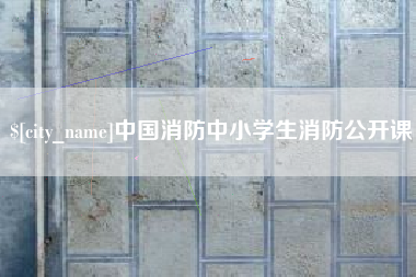 郴州中国消防中小学生消防公开课