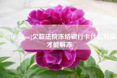 郴州欠款法院冻结银行卡什么时候才能解冻