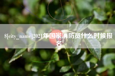郴州2021年国家消防员什么时候报名