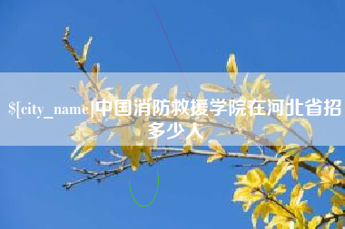 郴州中国消防救援学院在河北省招多少人